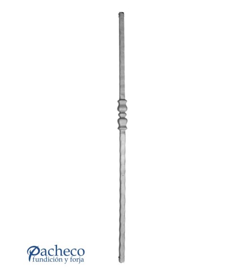 Arranques de Forja para Escalera Martillado Macolla Doble Central  Cuadrado 25 mm