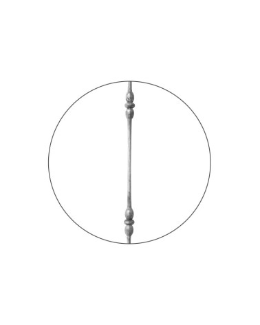 Balaustre Forjado Doble Nudo Central Redondo 14 mm