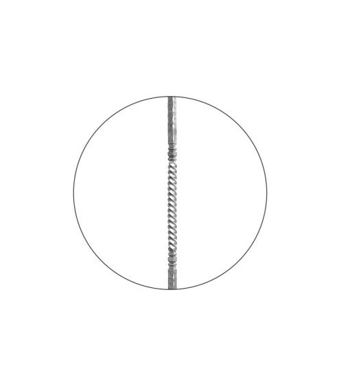 Arranques de Forja para Escalera Martillado Espiral Central Cuadrado 25 mm