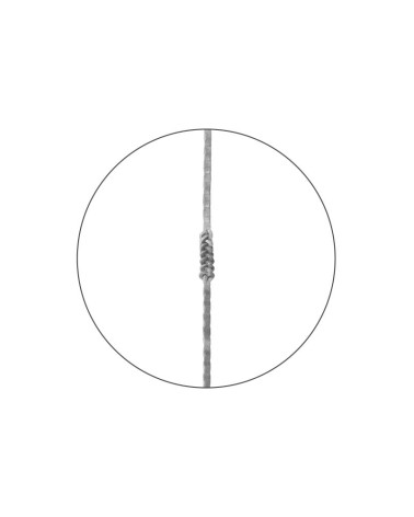 Balaustre Forjado Espiga Central Cuadrado 12 mm