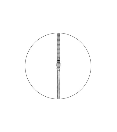 Arranques de Forja para Escalera Machado Macolla de Forja Central Cuadrado 25 mm