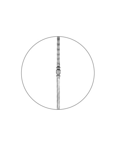 Arranques de Forja para Escalera Machado Macolla de Forja Central Cuadrado 25 mm