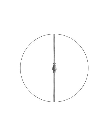 Balaustre Forjado Adorno Cáliz Invertido Redondo 14 mm