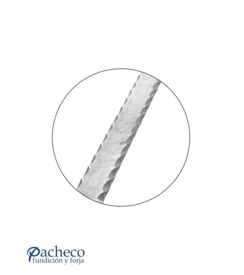 Pasamanos de Forja con Cantos Labrados Pletina 25x6 - 30x6 - 40x8 mm