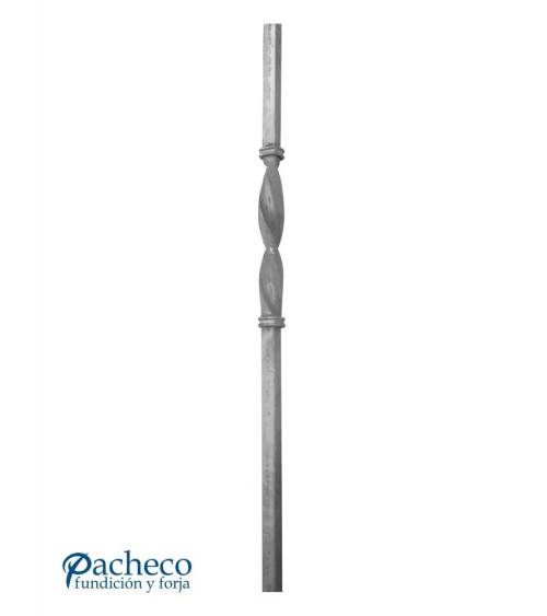 Arranques de Forja para Escalera Entrochado Central Cuadrado 30 mm