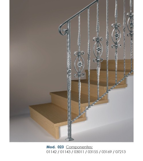 Pasamanos de Forja con Cantos Labrados Pletina 25x6 - 30x6 - 40x8 mm