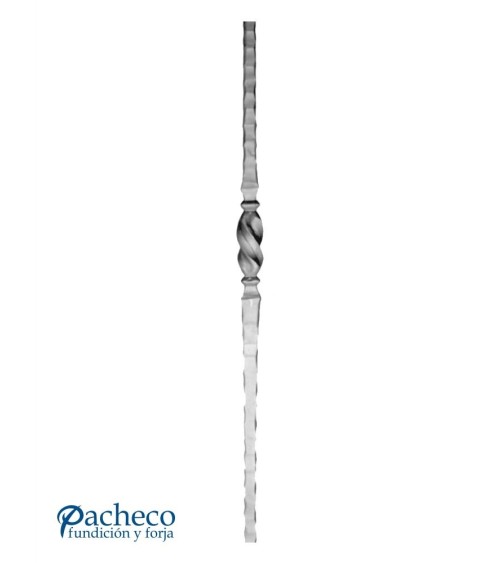 Arranques de Forja para Escalera Martillado Entorchado Central Cuadrado 25 mm