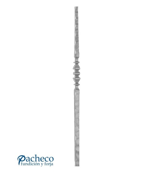 Arranques de Forja para Escalera Martillado Adorno Central de Forja Cuadrado 25 mm