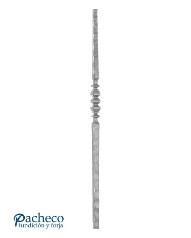 Arranques de Forja para Escalera Martillado Adorno Central de Forja Cuadrado 25 mm