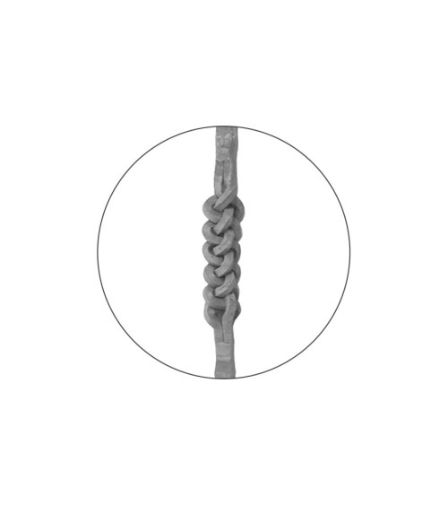 Arranques de Forja para Escalera Martillado Trenzado Central Cuadrado 25 mm