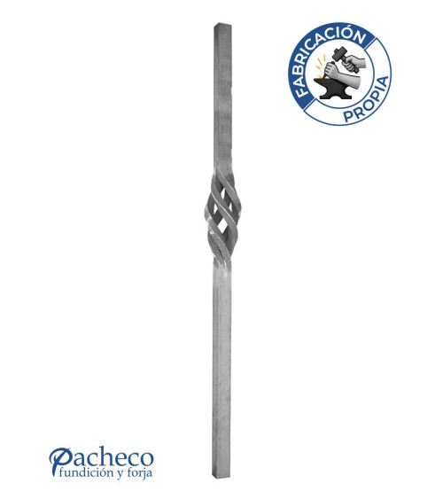 Arranques de Forja para Escalera Piña Central Cuadrado 40 mm