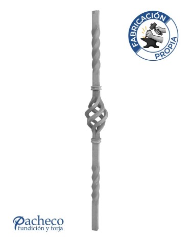 Arranques de Forja para Escalera Entorchado Piña Central Cuadrado 30 mm