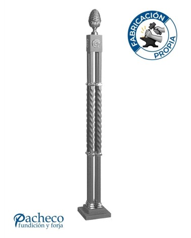 Arranques de Forja para Escalera Piña En Latón Cuadrado 20 mm (X4)