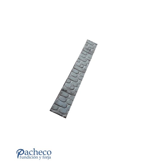 Pasamanos de Forja Prensado con Estampación de Piedra Pletina 40x8 mm