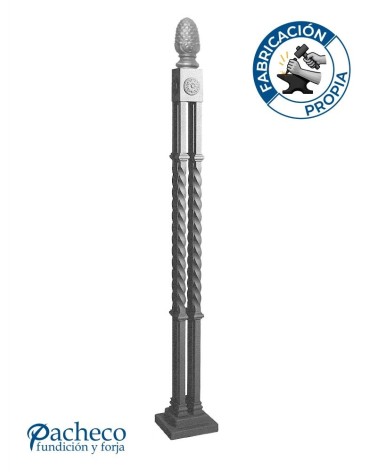 Arranques de Forja para Escalera Piña Forjada Cuadrado 20 mm (X4)