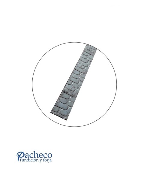 Pasamanos de Forja Prensado con Estampación de Piedra Pletina 40x8 mm