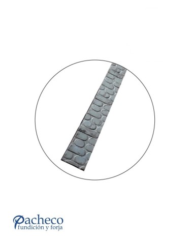 Pasamanos de Forja Prensado con Estampación de Piedra Pletina 40x8 mm