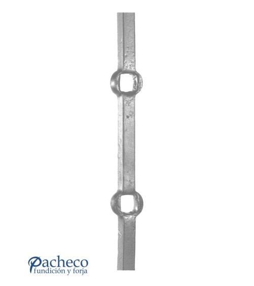 Barra Perforada de Forja Agujeros Cuadrados de 14-16-20 mm