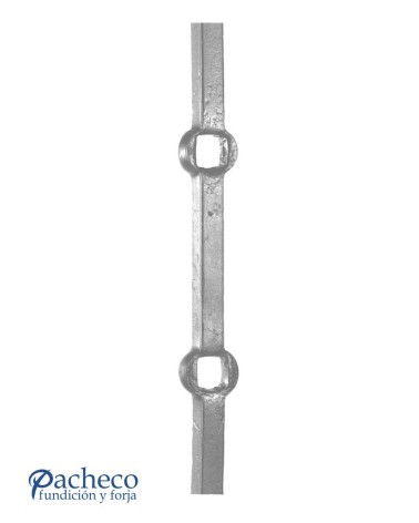 Barra Perforada de Forja Agujeros Cuadrados de 14-16-20 mm