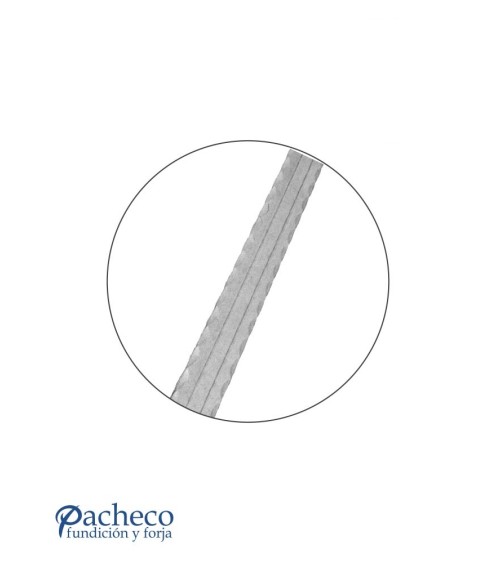 Pasamanos de Forja Liso con Cantos Labrados Pletina 40x8 mm
