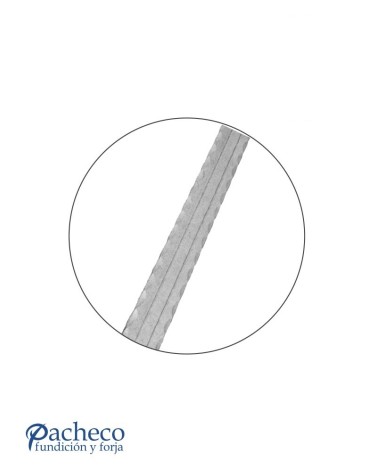 Pasamanos de Forja Liso con Cantos Labrados Pletina 40x8 mm
