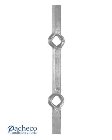 Barra Perforada de Forja Agujeros Rombos 14-16-20 mm