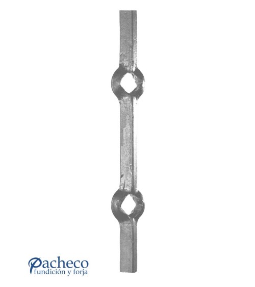Barra Perforada de Forja Agujeros Forma Rombos 14-16-20 mm