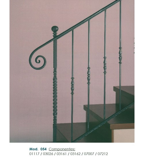 Balaustre Forjado Macolla Doble Central Redondo 12 mm
