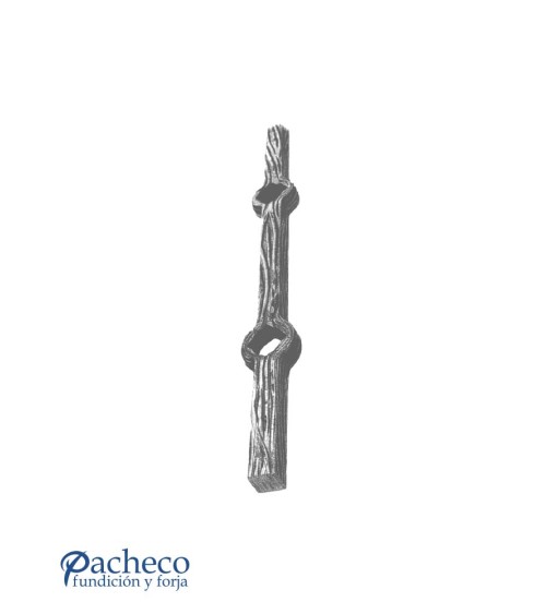 Barra Perforada de Forja Cuadrado de 16 mm - 13 Agujeros Cuadrados