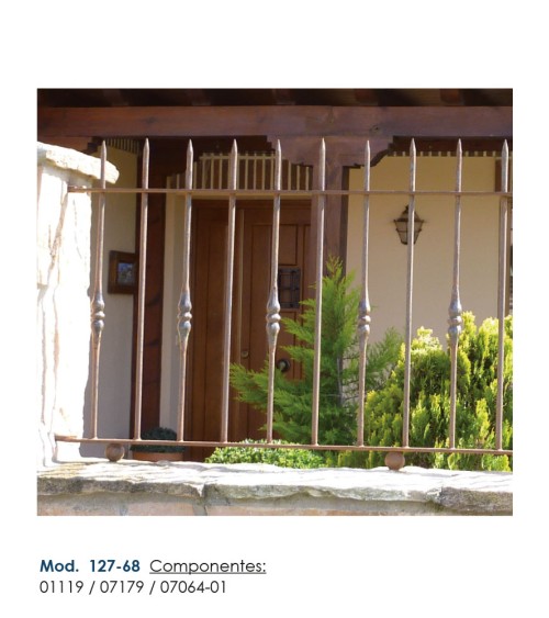 Balaustre Forjado Nudo Alargado Central Redondo 14 mm