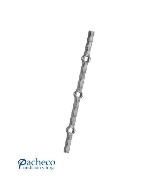 Barras Perforadas Labradas de Forja Cuadrado 16mm - 13 Agujeros Cuadrado 16 mm