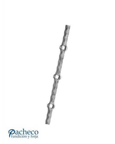 Barras Perforadas Labradas de Forja Cuadrado 16mm - 13 Agujeros Cuadrado 16 mm