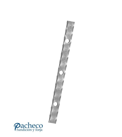 Pletina Labrada de Forja de 40x8 mm - 15 Agujeros Redondo 16 mm