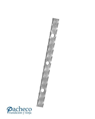 Pletina Labrada de Forja de 40x8 mm - 15 Agujeros Redondo 16 mm