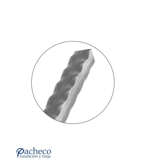 Barra Labrada de Forja Hueco Interior Cuadrado 20-30-40-50-60-100mm