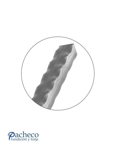 Barra Labrada de Forja Hueco Interior Cuadrado 20-30-40-50-60-100mm