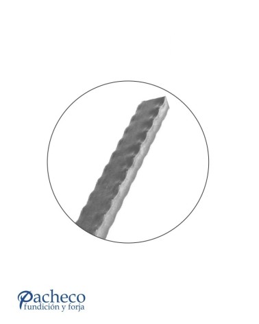 Pletina Labrada de Forja Hueco Interior Rectangular 3000mm