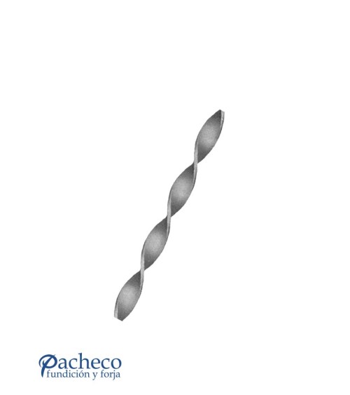 Pletina Torsionada de Forja 4 mm Espesor x 3000 mm Alto