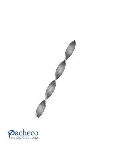 Pletina Torsionada de Forja 4 mm Espesor x 3000 mm Alto