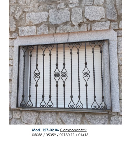 Pieza Central de Forja Corazón Cuadrado 16-20 mm