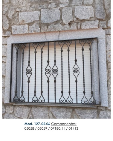 Pieza Central de Forja Corazón Cuadrado 16-20 mm