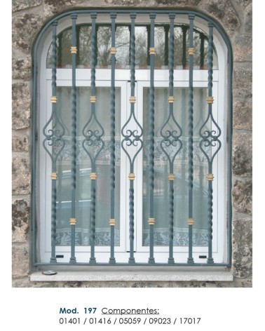 Pieza Central de Forja Doble Corazón Cuadrado 16-20 mm