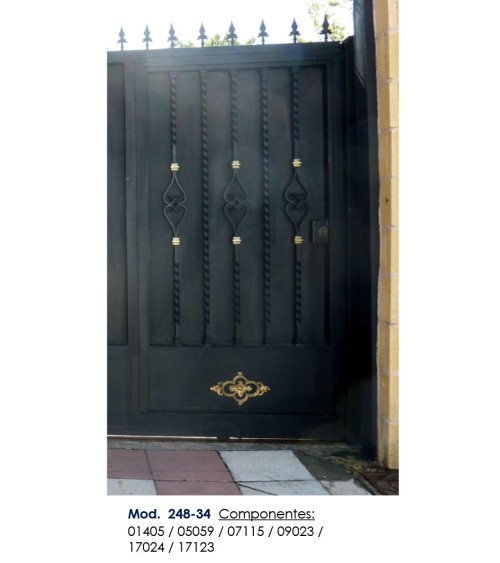 Pieza Central de Forja Doble Corazón Cuadrado 16-20 mm