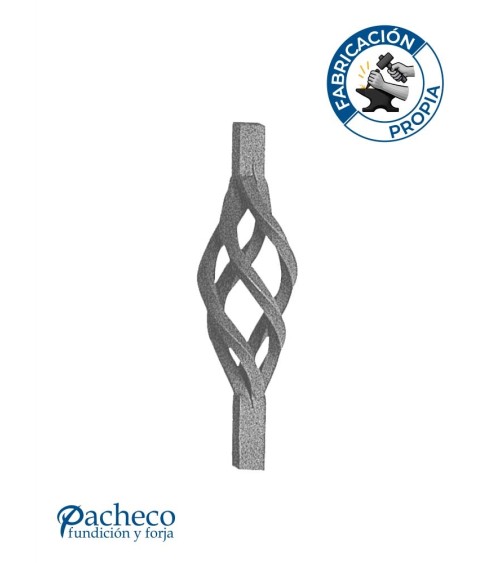 Pieza Central de Forja con Piña Central Cuadrado 16-20-40 mm