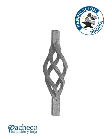 Pieza Central de Forja con Piña Central Cuadrado 16-20-40 mm