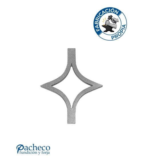 Pieza Central de Forja Rombo Central Cuadrado 16-20 mm