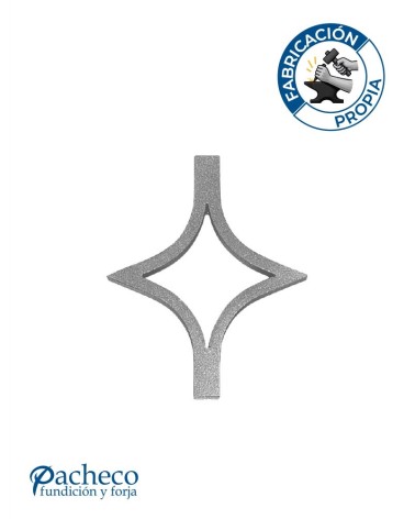 Pieza Central de Forja Rombo Central Cuadrado 16-20 mm