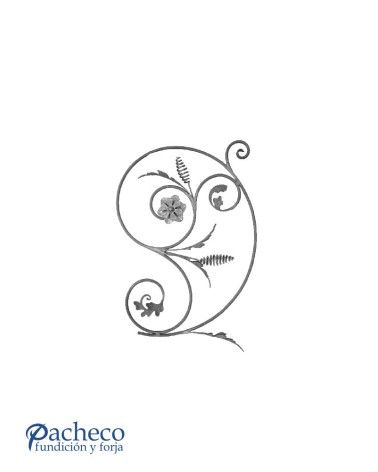 Panel de Forja con Doble Espiral Central Redondo 12 mm