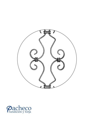 Pieza Central de Forja Composición de Piezas de Forja Pletina 12x6 mm