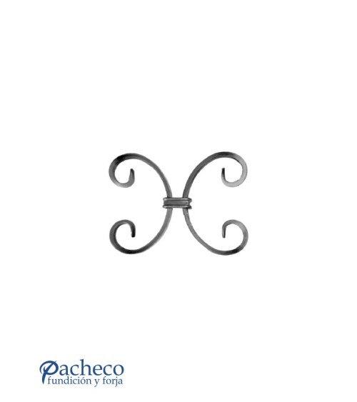 Pieza Central de Forja  Doble Ce Pletina 12x6 mm
